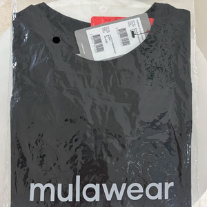 뮬라웨어 워밍업 크롭 숏 슬리브 블랙 S 새상품