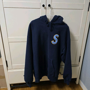 [XL] 25ss 슈프림 S 후드 네이비