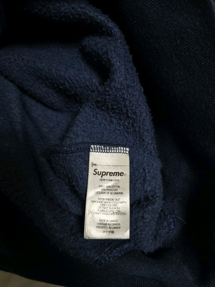 [XL] 25ss 슈프림 S 후드 네이비--5