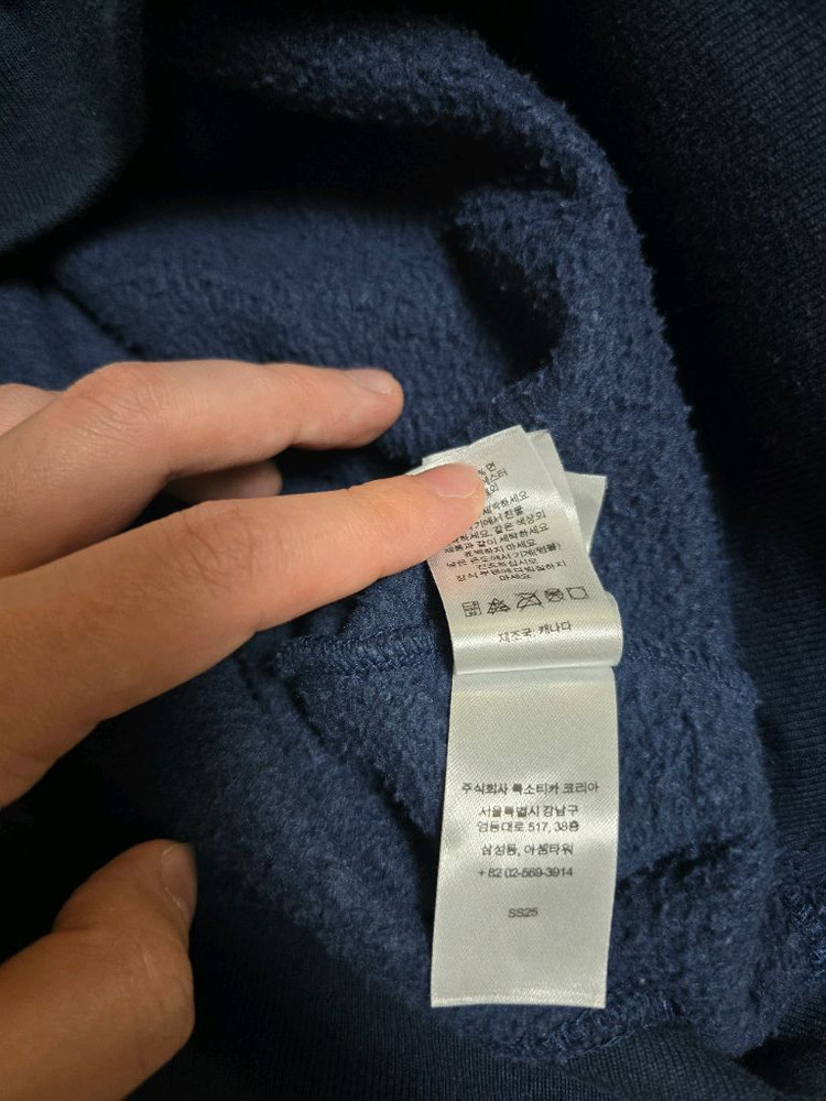 [XL] 25ss 슈프림 S 후드 네이비--7