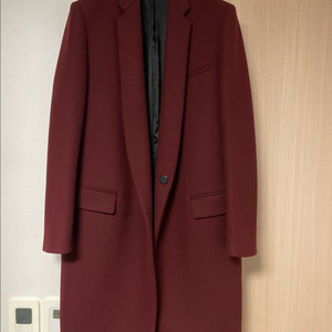 솔리드옴므 버건디 롱코트 48