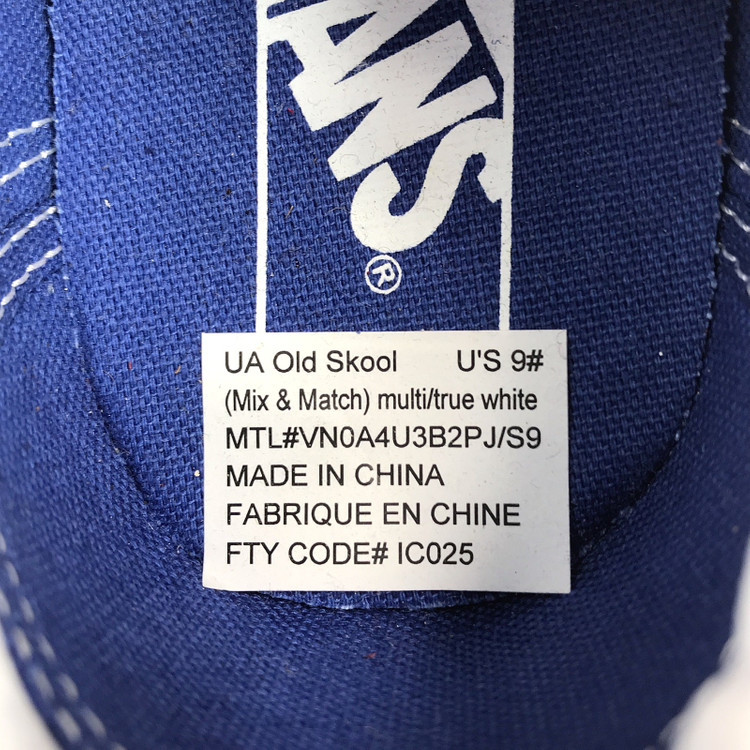 반스 vans 블루 레드 올드스쿨 스니커즈 신발 남성270--6