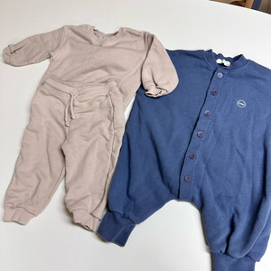 아기 등원룩 므므브 오버롤 xs 자라 상하셋업 츄리닝 80