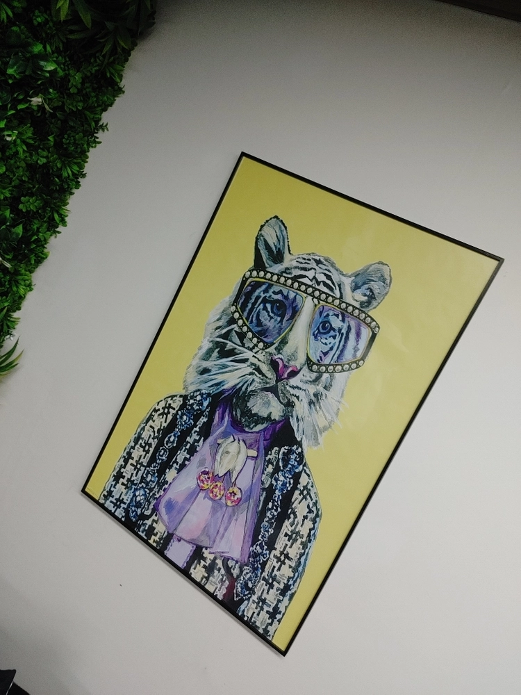 구찌 풍 호랑이그림 인테리어액자 대형그림 그림액자 팜 이미지
