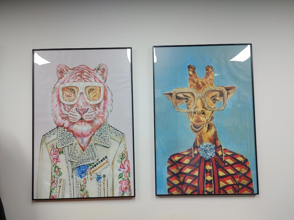 구찌 풍 기린그림 호랑이그림 그림 액자 인테리어 소품 이미지