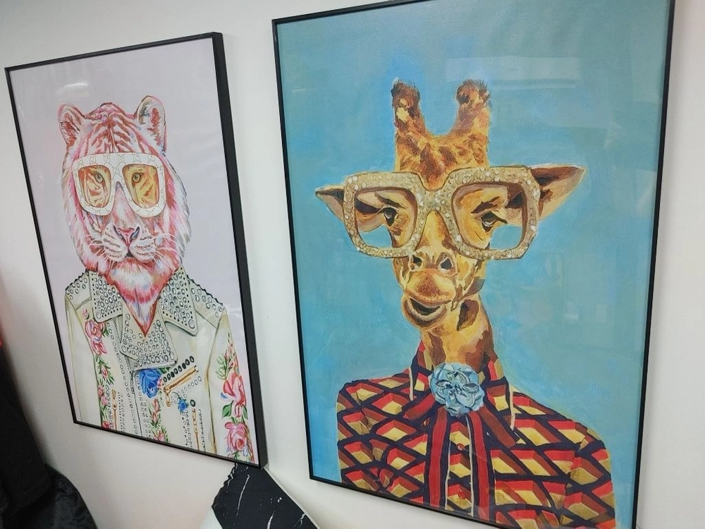 구찌 풍 기린그림 호랑이그림 그림 액자 인테리어 소품 이미지