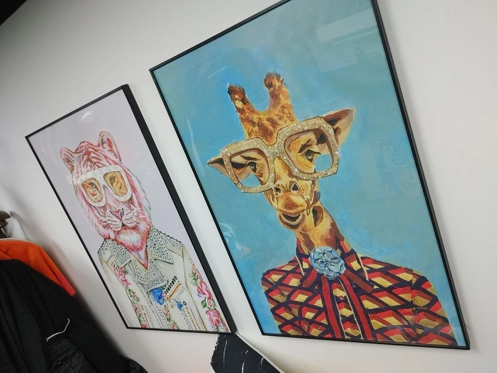 구찌 풍 기린그림 호랑이그림 그림 액자 인테리어 소품 이미지