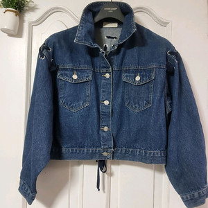 새상품 크롭 데님 자켓 청 자켓 너무 이쁨 66 77
