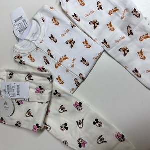 돌 전후 실내복 디즈니베이비 오픈내의 75(쌍둥이가능,새제품)