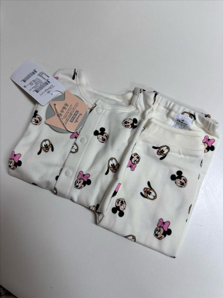 돌 전후 실내복 디즈니베이비 오픈내의 75(쌍둥이가능,새제품)--1