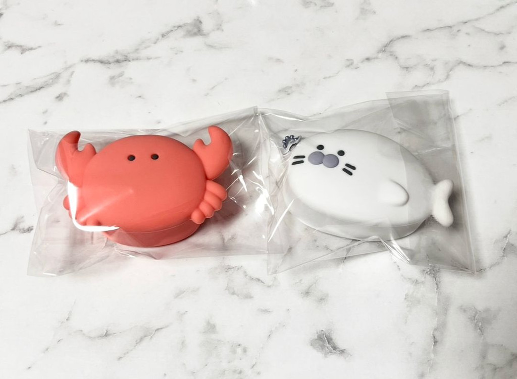 옐 크랩/ 물개 실리콘 동전 지갑 키링 새상품 이미지