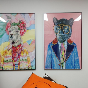 구찌 풍 인테리어액자 표범그림 양그림 그림액자 팝니다 이미지