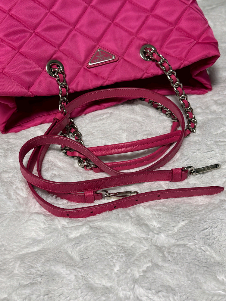 프라다 가방 나일론 퀄팅 체인백 숄더백 거의새것 (정품)프라다구찌샤넬루이비통셀린느발렌시아가토즈미우미우디올모터백--7