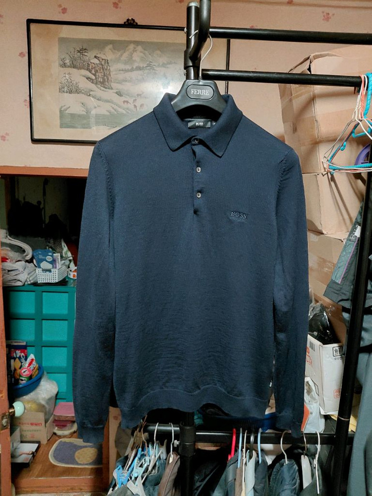 [휴고보스]BANET 메리노울100 긴팔 폴로 니트M(95~100)--0