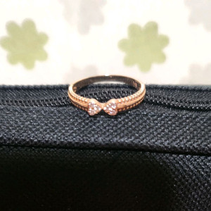 14k로즈골드 큐빅 반지 사이즈7호