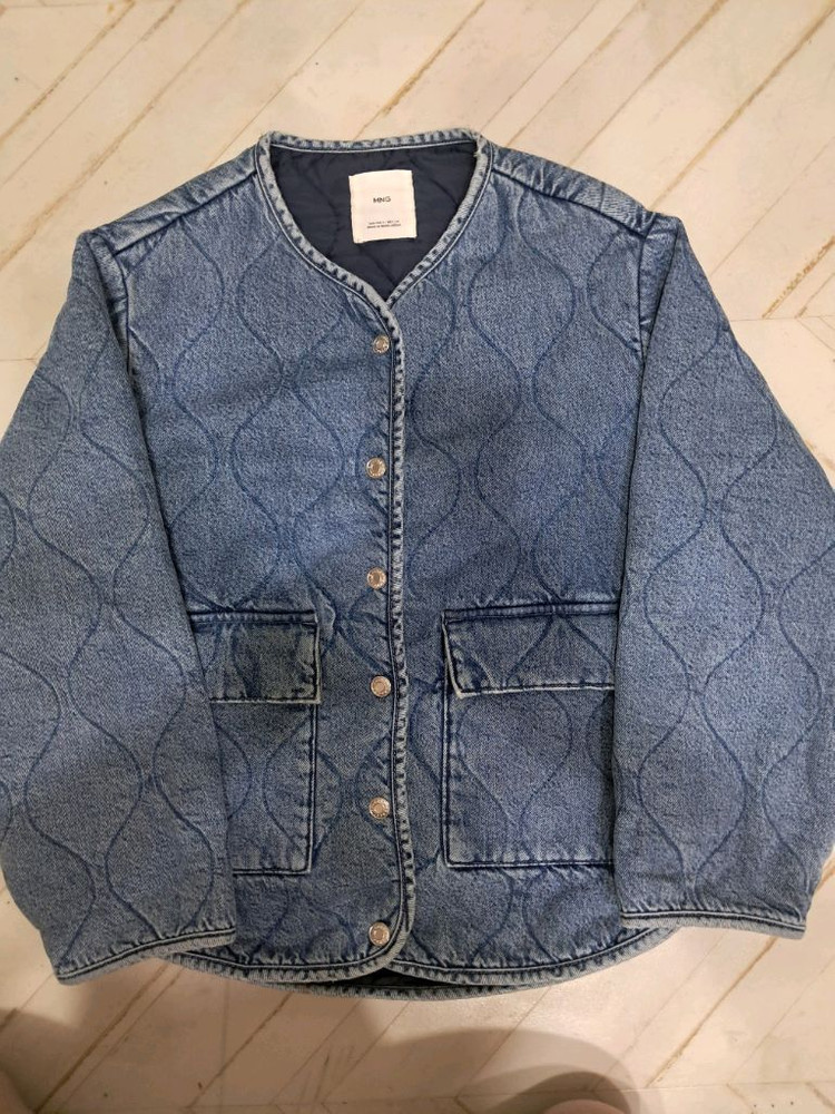 MNG 데님 오버핏 퀼팅자켓 S 55~66 가능--1