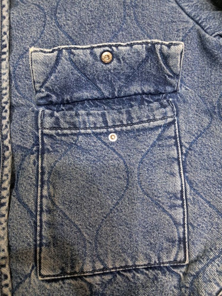 MNG 데님 오버핏 퀼팅자켓 S 55~66 가능--2