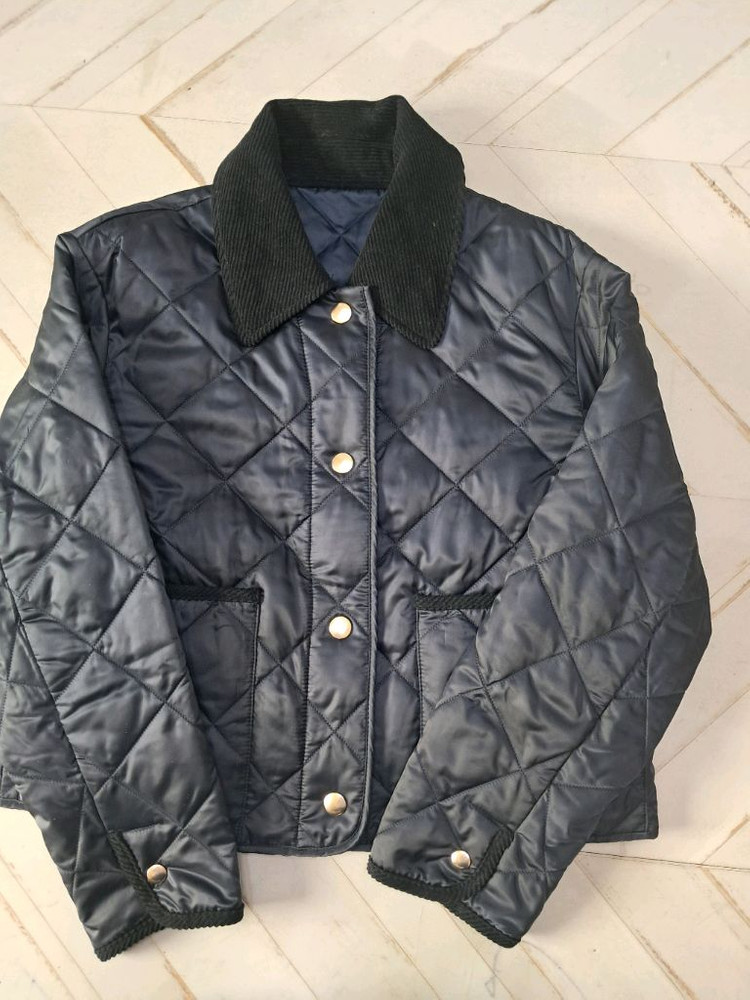 A.T.CORNER 퀼팅 자켓 다크 네이비--3