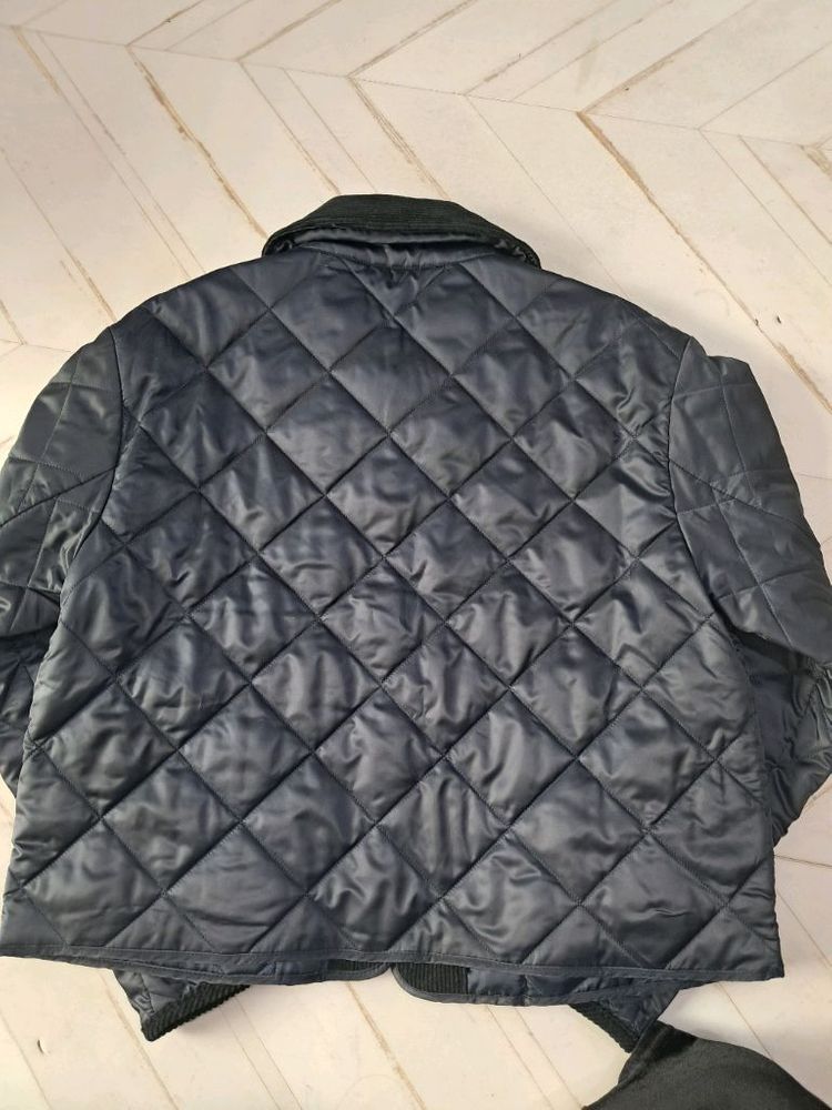 A.T.CORNER 퀼팅 자켓 다크 네이비--8