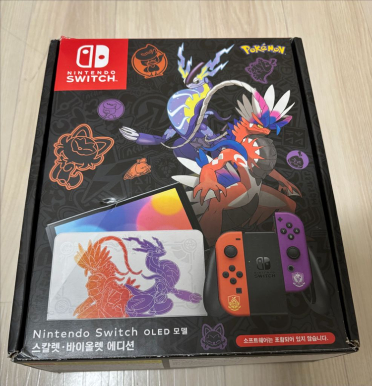 닌텐도 스위치 OLED 스칼렛 바이올렛 에디션 풀박스 택포--0