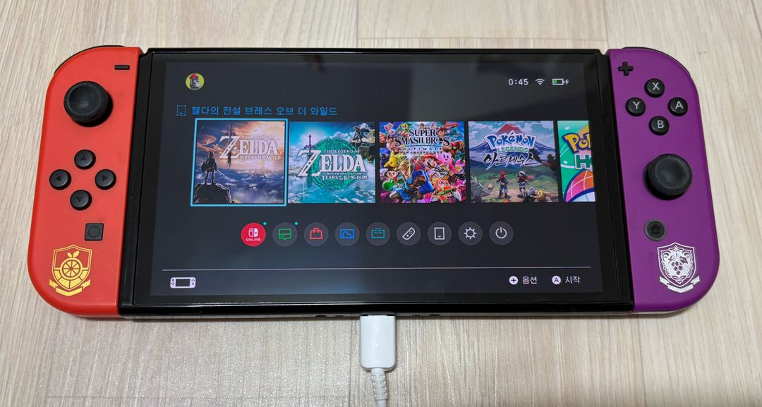 닌텐도 스위치 OLED 스칼렛 바이올렛 에디션 풀박스 택포--1