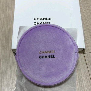 샤넬 샹스 퍼플 라운드 파우치