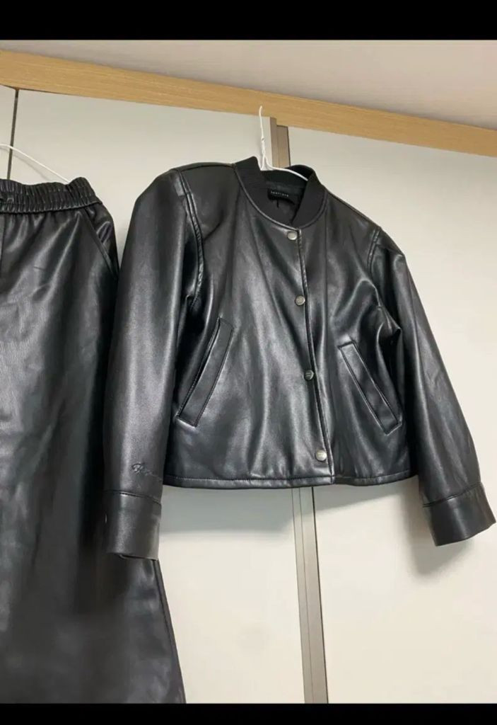 아동 옷 세트 가죽 자켓 반바지 긴바지 (사이즈 120~130정도)--2