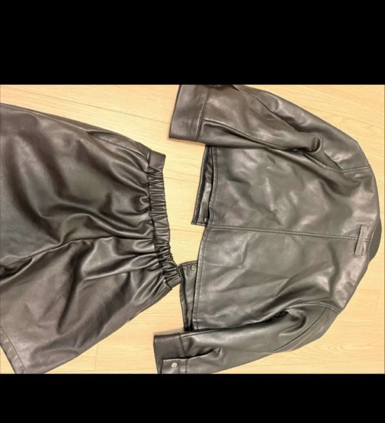 아동 옷 세트 가죽 자켓 반바지 긴바지 (사이즈 120~130정도)--8