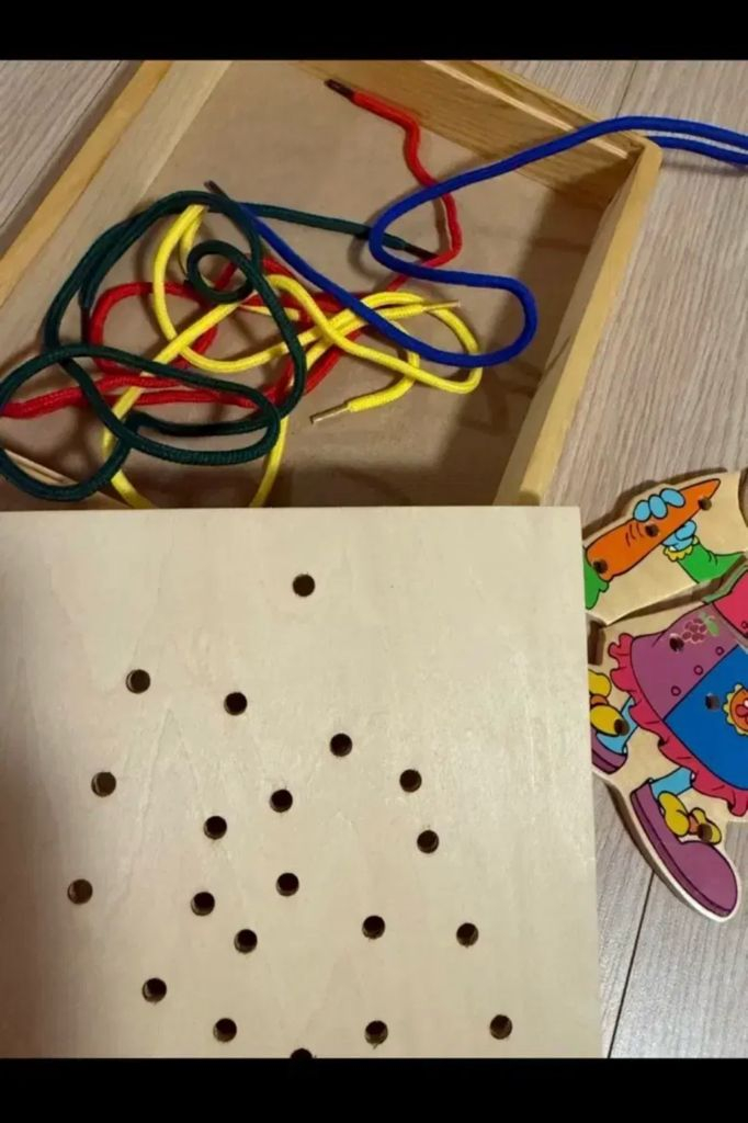 탑브라이트 토끼 꿰기 놀이 원목 교구 몬테소리 장난감 이미지