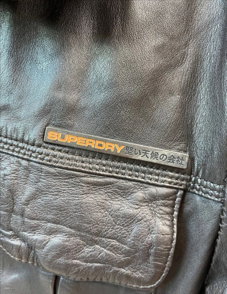 슈퍼드라이 가죽 자켓--5