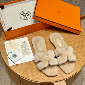 [풀박스] 찡댄 오란 시어링 퍼 샌들 슬리퍼 베이지 카멜 38(240사이즈)