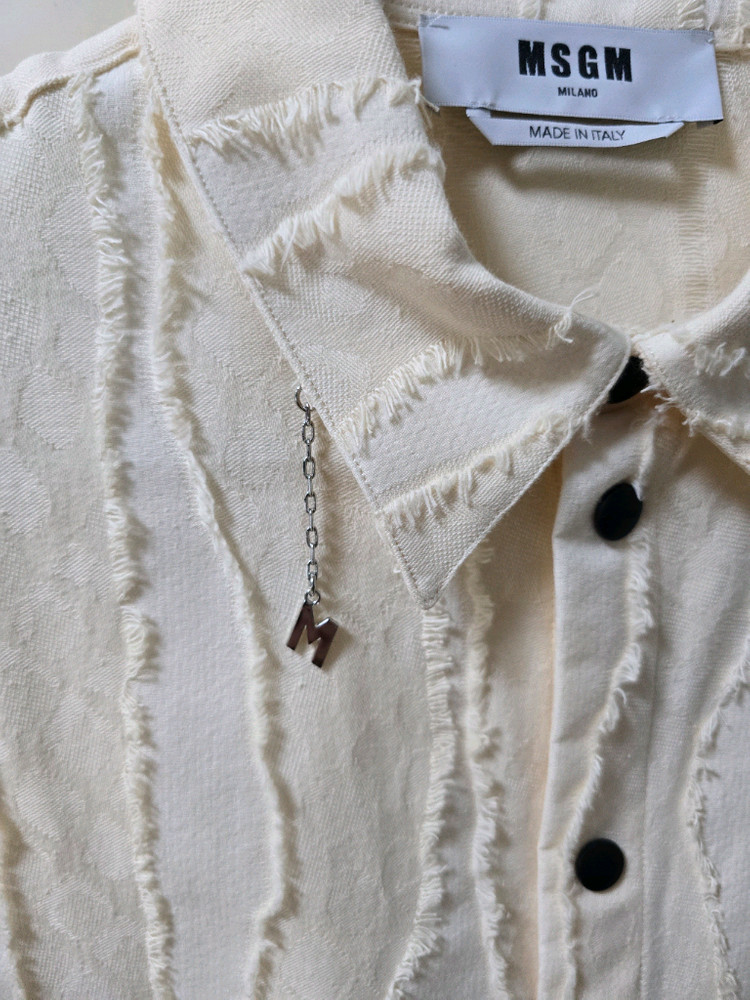 [41(L)] MSGM 솔리드 컬러 셔츠--1