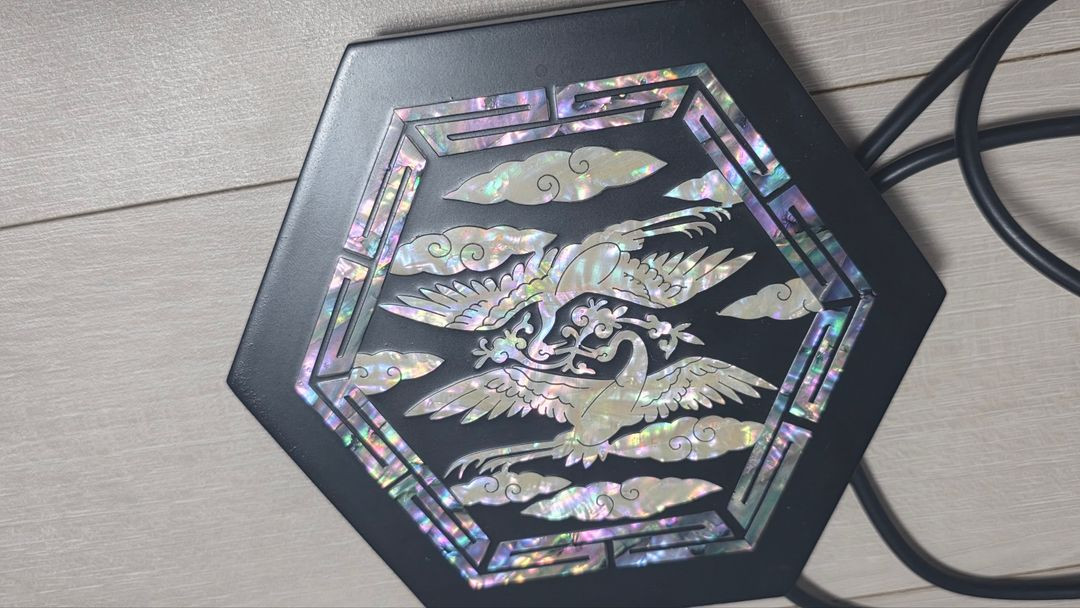 자개 팔각 무선 충전기--1