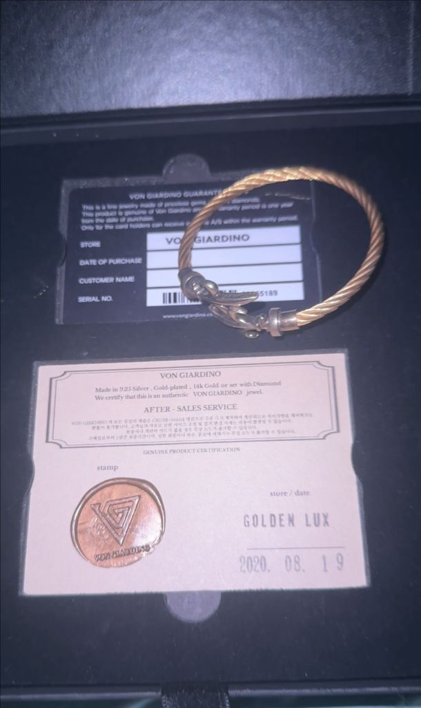 본쟈르디노 팔찌 팝니다 이미지