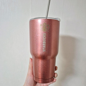 [판매중]새상품 스타벅스 로즈골드 몬스터 텀블러(910ml) 싸게 팔아요.(실용성 갑, 데일리추천템)