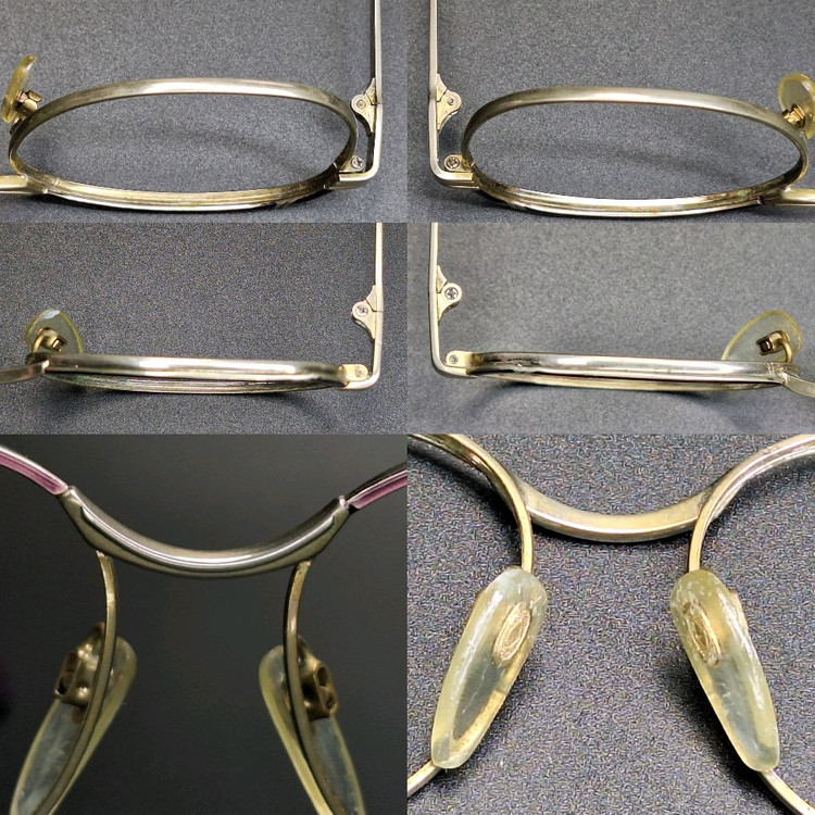 90s 일본 빈티지 메탈 엠보싱 퍼플 브로우 디자인 안경테/수입 패션 클래식 레트로 y2k 아이웨어 하우스 앤틱 이미지