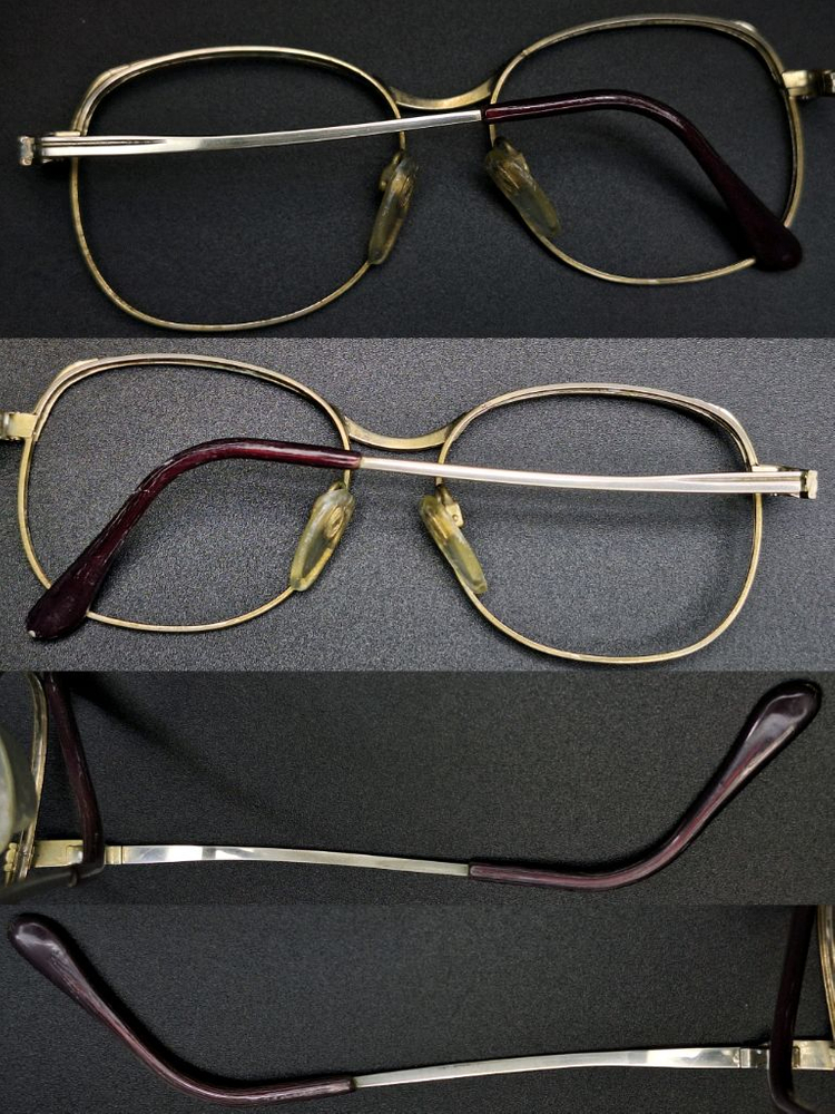 90s 일본 빈티지 메탈 엠보싱 퍼플 브로우 디자인 안경테/수입 패션 클래식 레트로 y2k 아이웨어 하우스 앤틱 이미지