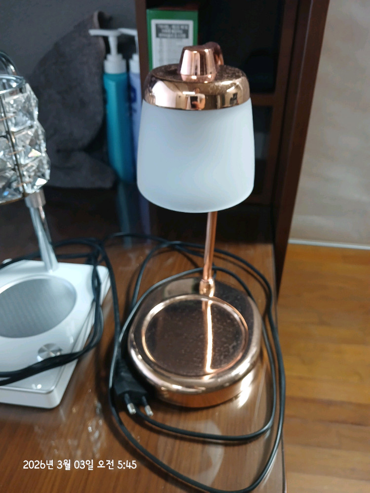 양키캔들 워모 최고급형 크리스탈 디자인 로즈골르--2