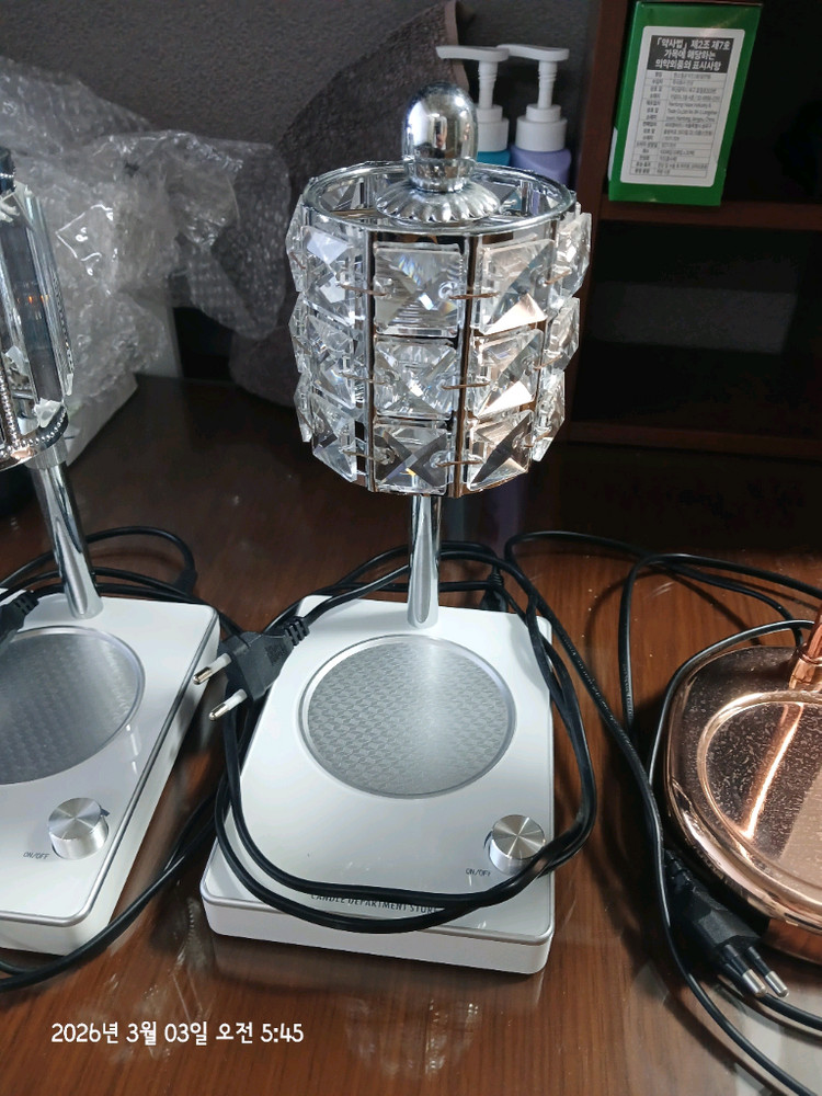 양키캔들 워모 최고급형 크리스탈 디자인 로즈골르--3