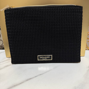 입생로랑 뷰티 블랙 니트 파우치(새상품)