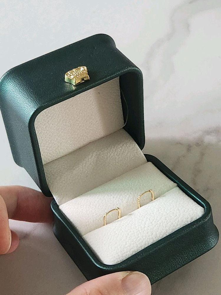 보스크 귀걸이, 14k 원터치 링--1