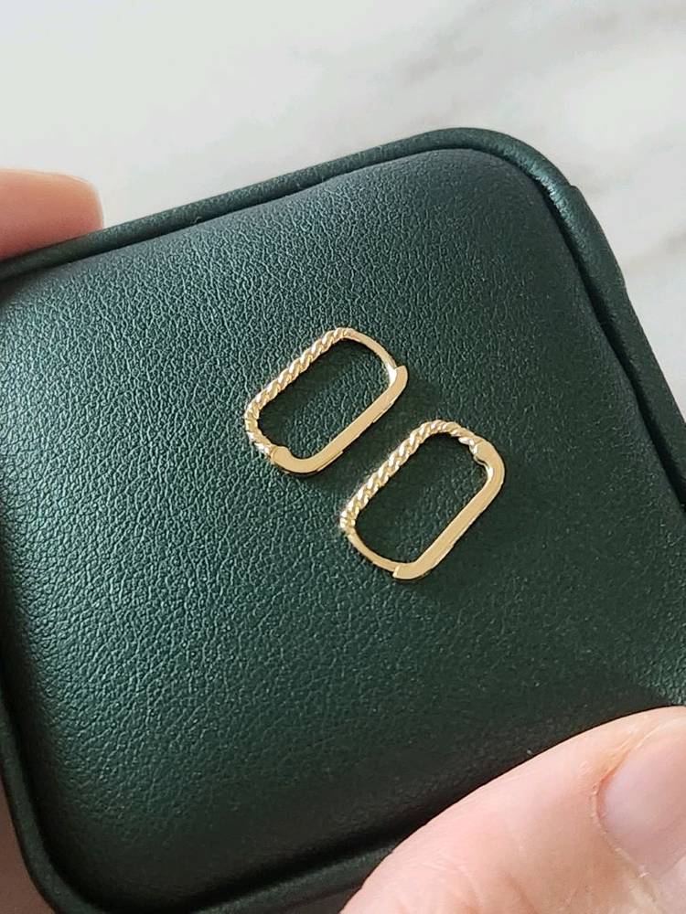 보스크 귀걸이, 14k 원터치 링--2