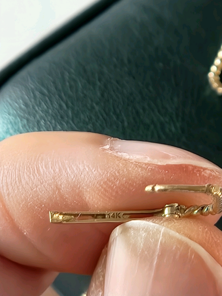 보스크 귀걸이, 14k 원터치 링--5