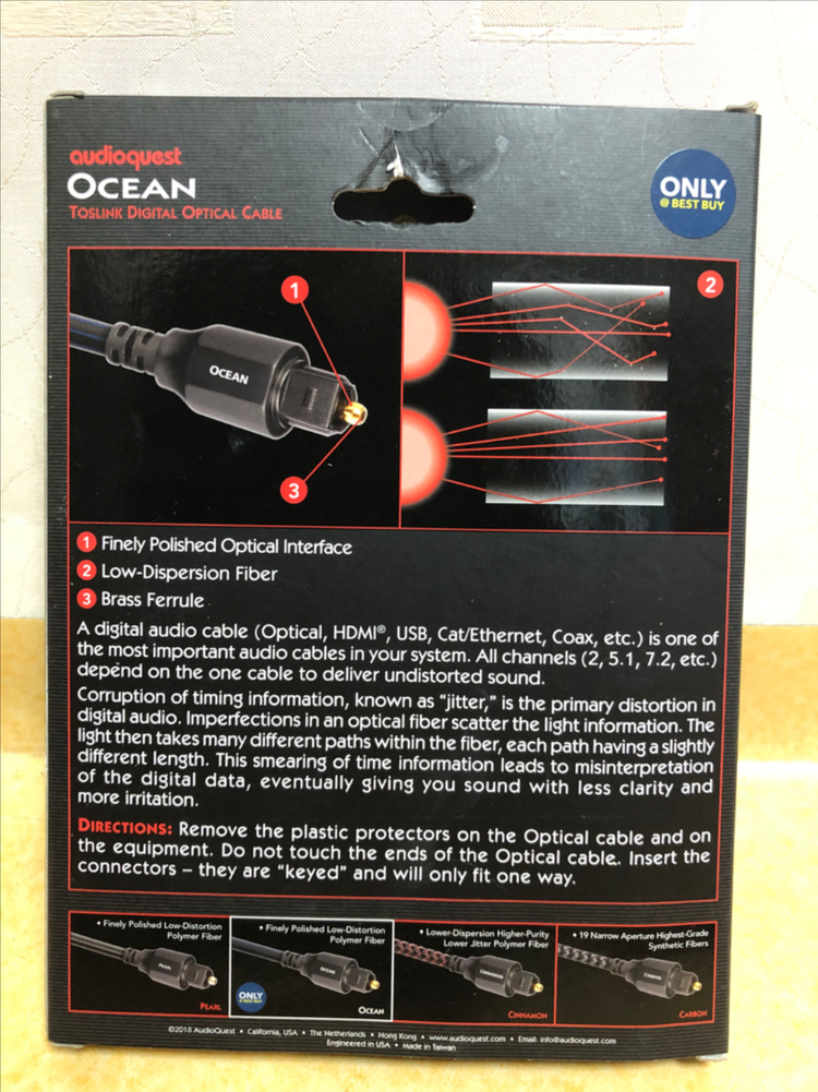 오디오퀘스트 옵티컬 광케이블 3.6미터 audioquest optical cable 12ft--2