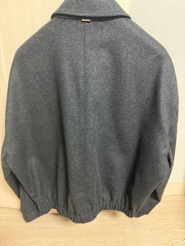 시스템옴므 크롭 블루종 자켓 차콜--1