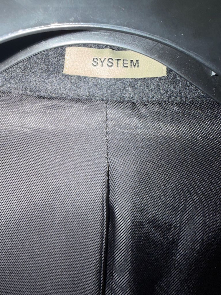 시스템옴므 크롭 블루종 자켓 차콜--2