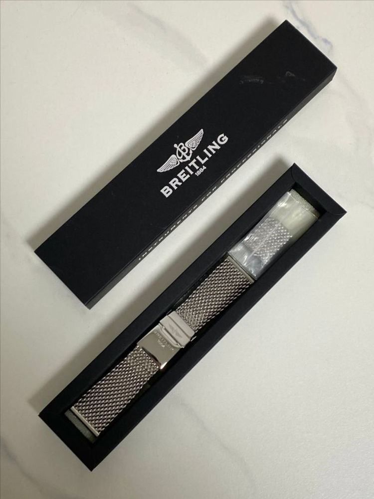 브라이틀링 슈퍼오션 헤리티지(슈오헤) 정품 메쉬 브레이슬릿 브슬--0