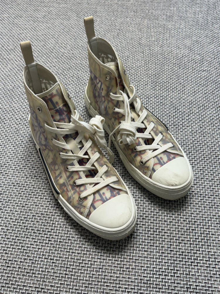 (한정판) 디올 오블리크 스니커즈 멀티 하이탑--2