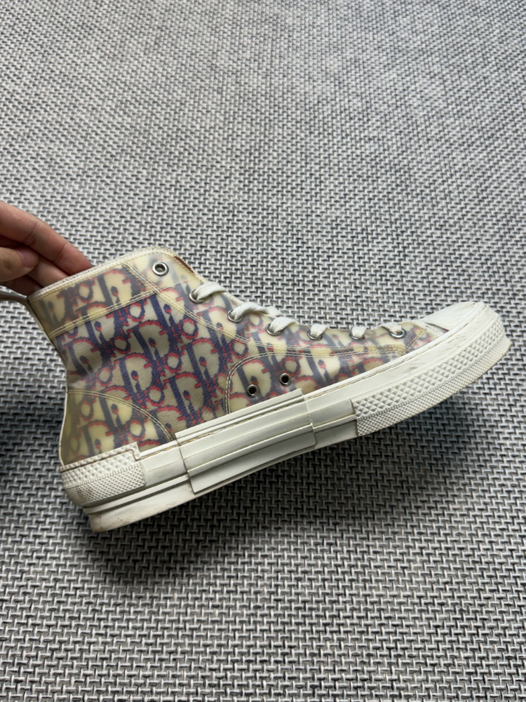 (한정판) 디올 오블리크 스니커즈 멀티 하이탑--4