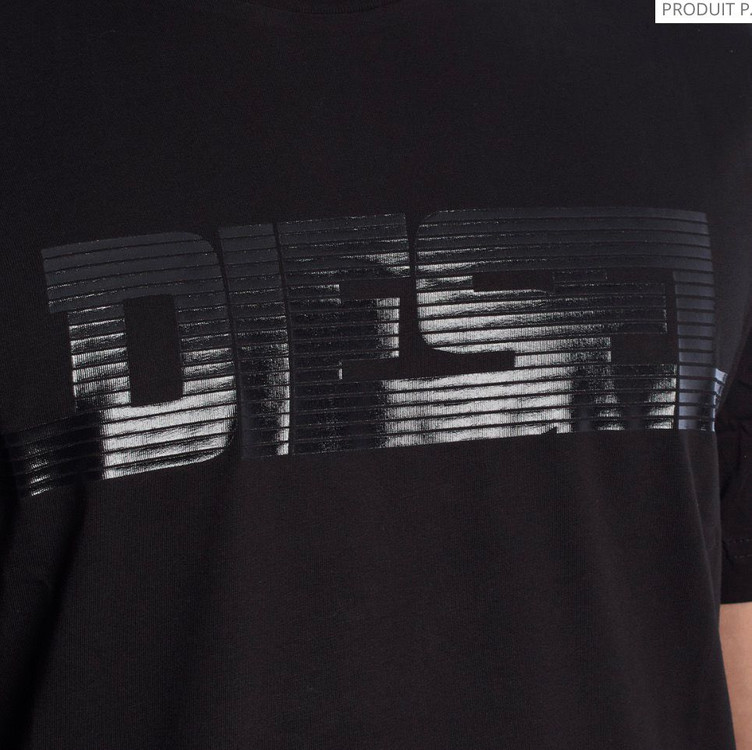 [새상품/정품] 디젤 T-JUST 12-5 유광 로고 반팔티 블랙 M 이미지